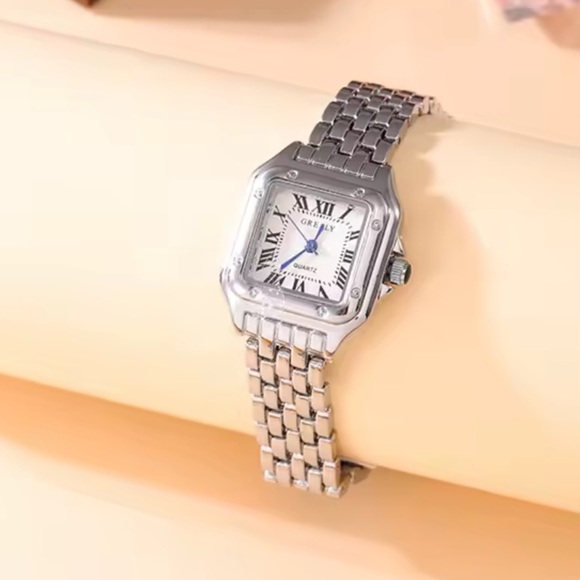 Panthere Classic Rectangle Stainless Steel Watch - Picture 13 of 15